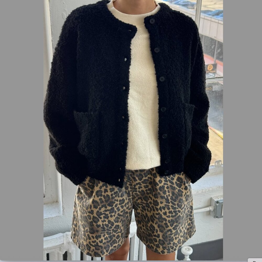 Le Bon Shoppe Millie Cardigan, Black M/L Wool NWT
